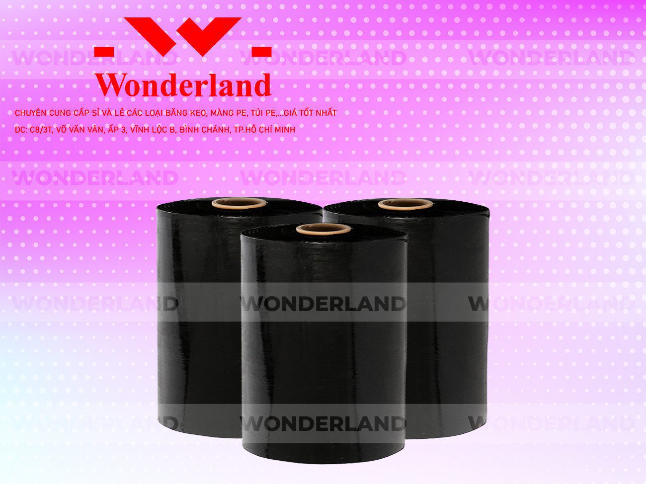MÀNG PE ĐEN 14.1KG LÕI 1.2KG WONDERLAND GIÁ TỐT