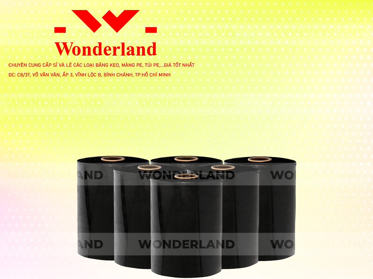 MÀNG PE ĐEN 14.2KG LÕI 1.2KG WONDERLAND GIÁ TỐT