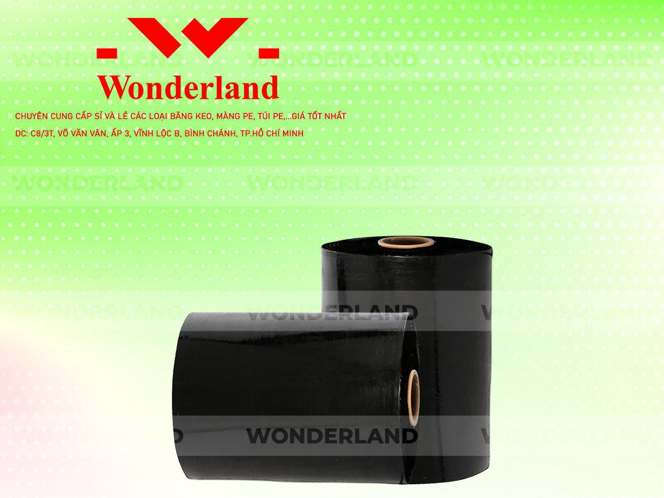 MÀNG PE ĐEN 14.3KG LÕI 1.2KG WONDERLAND CHẤT LƯỢNG TỐT NHẤT