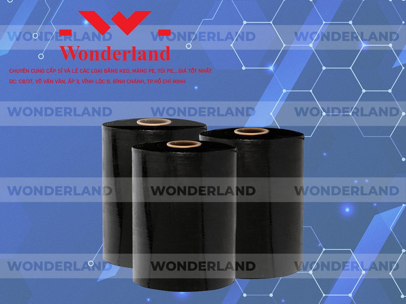 MÀNG PE ĐEN 14.4KG LÕI 1.2KG WONDERLAND GIÁ TỐT