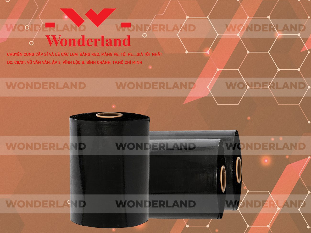 MÀNG PE ĐEN 14.6KG LÕI 1.2KG WONDERLAND GIÁ TỐT