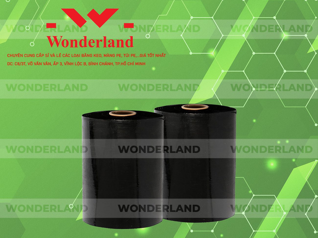 MÀNG PE ĐEN 14.7KG LÕI 1.2KG WONDERLAND CHẤT LƯỢNG TỐT NHẤT