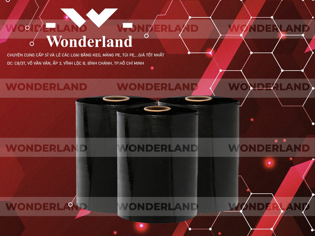 MÀNG PE ĐEN 14.8KG LÕI 1.2KG WONDERLAND GIÁ TỐT
