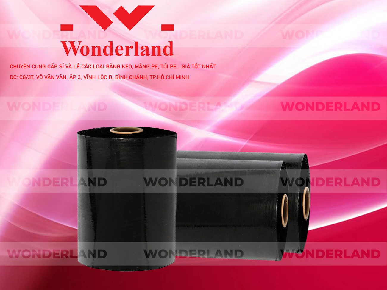 MÀNG PE ĐEN 14.9KG LÕI 1.2KG WONDERLAND GIÁ TỐT