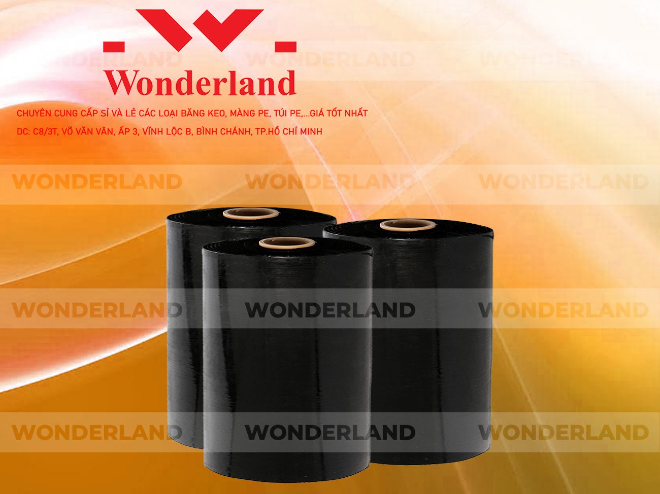 MÀNG PE ĐEN 15.0KG LÕI 1.2KG WONDERLAND GIÁ TỐT