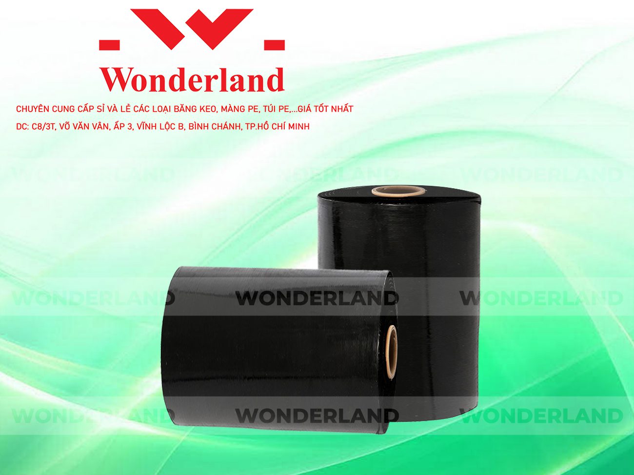 MÀNG PE ĐEN 15.2KG LÕI 1.2KG WONDERLAND CHẤT LƯỢNG TỐT NHẤT