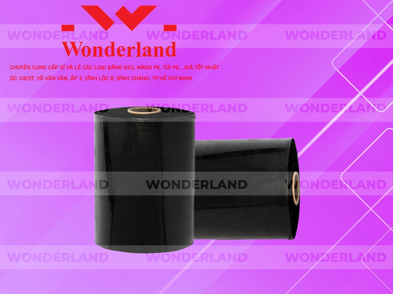 MÀNG PE ĐEN 15.5KG LÕI 1.2KG WONDERLAND CHẤT LƯỢNG TỐT NHẤT