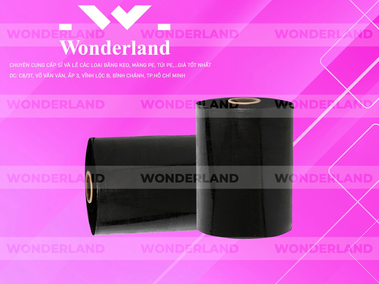 MÀNG PE ĐEN 15.6KG LÕI 1.2KG WONDERLAND CHẤT LƯỢNG TỐT NHẤT