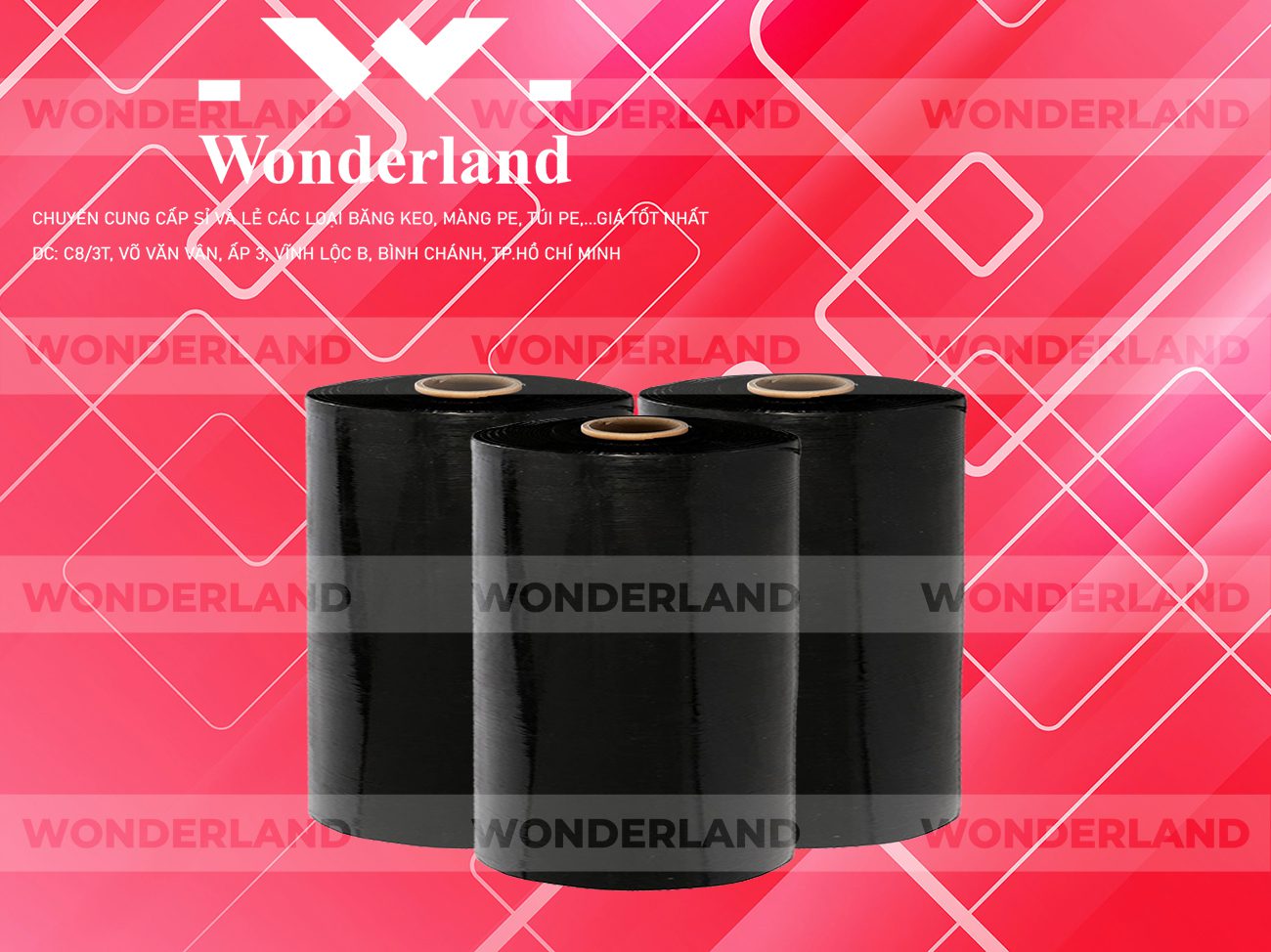 MÀNG PE ĐEN 15.7KG LÕI 1.2KG WONDERLAND GIÁ TỐT