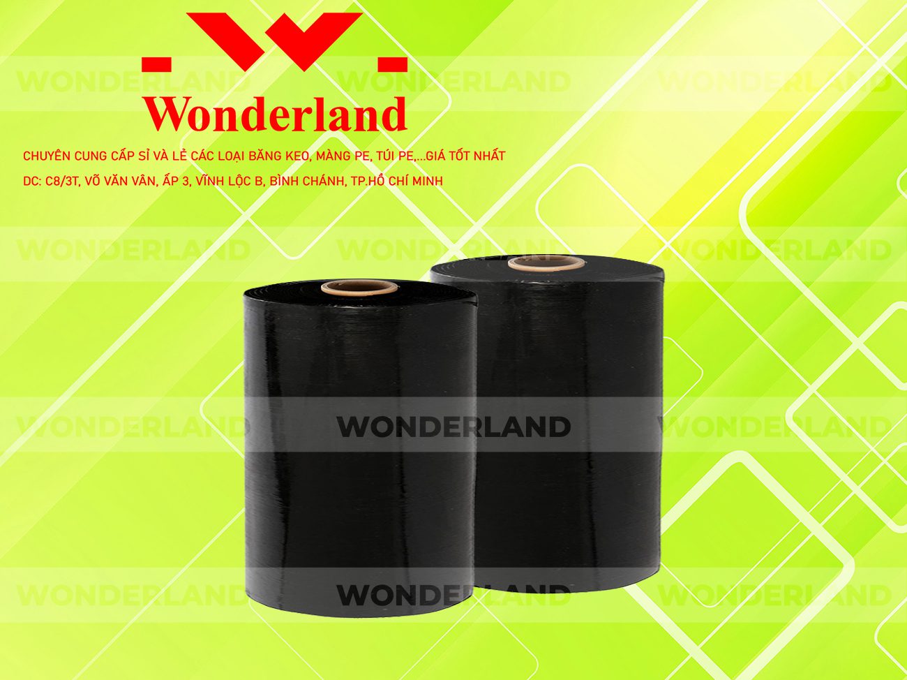 MÀNG PE ĐEN 15.9KG LÕI 1.2KG WONDERLAND CHẤT LƯỢNG TỐT NHẤT