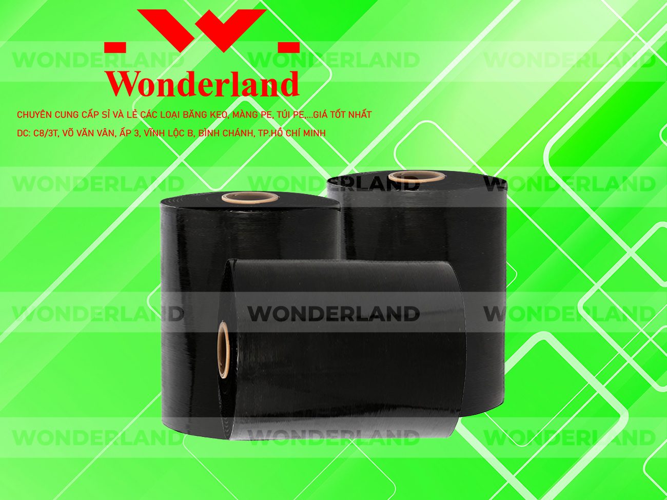 MÀNG PE ĐEN 16.0KG LÕI 1.2KG WONDERLAND CHẤT LƯỢNG TỐT NHẤT