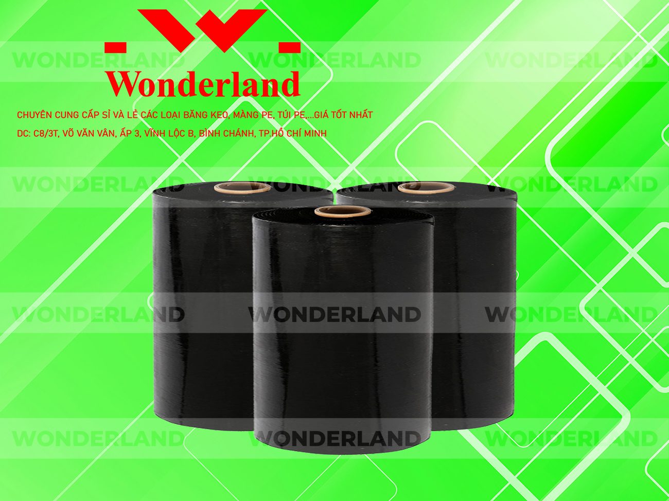 MÀNG PE ĐEN 16.0KG LÕI 1.2KG WONDERLAND GIÁ TỐT