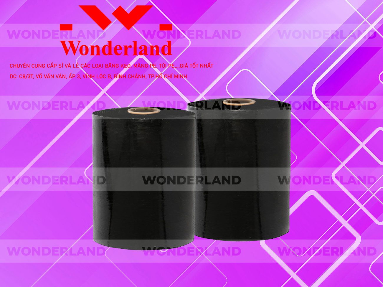 MÀNG PE ĐEN 16.1KG LÕI 1.2KG WONDERLAND CHẤT LƯỢNG TỐT NHẤT