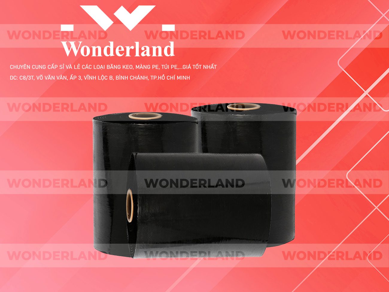 MÀNG PE ĐEN 16.2KG LÕI 1.2KG WONDERLAND GIÁ TỐT