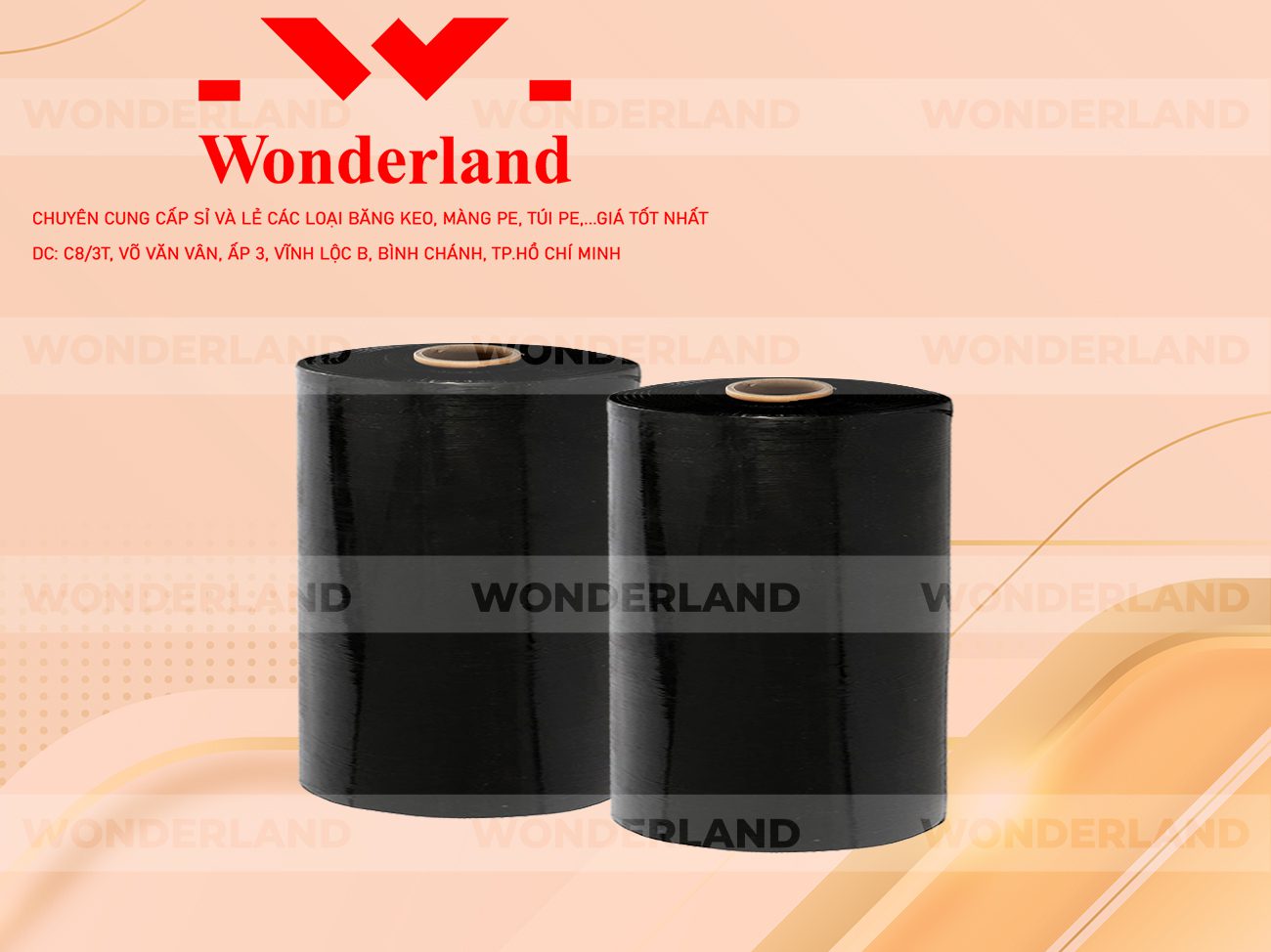 MÀNG PE ĐEN 16.3KG LÕI 1.2KG WONDERLAND CHẤT LƯỢNG TỐT NHẤT