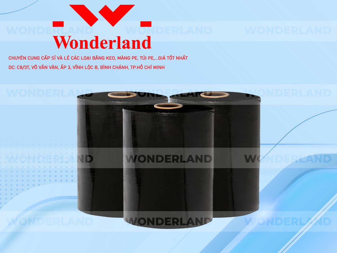 MÀNG PE ĐEN 16.6KG LÕI 1.2KG WONDERLAND CHẤT LƯỢNG TỐT NHẤT