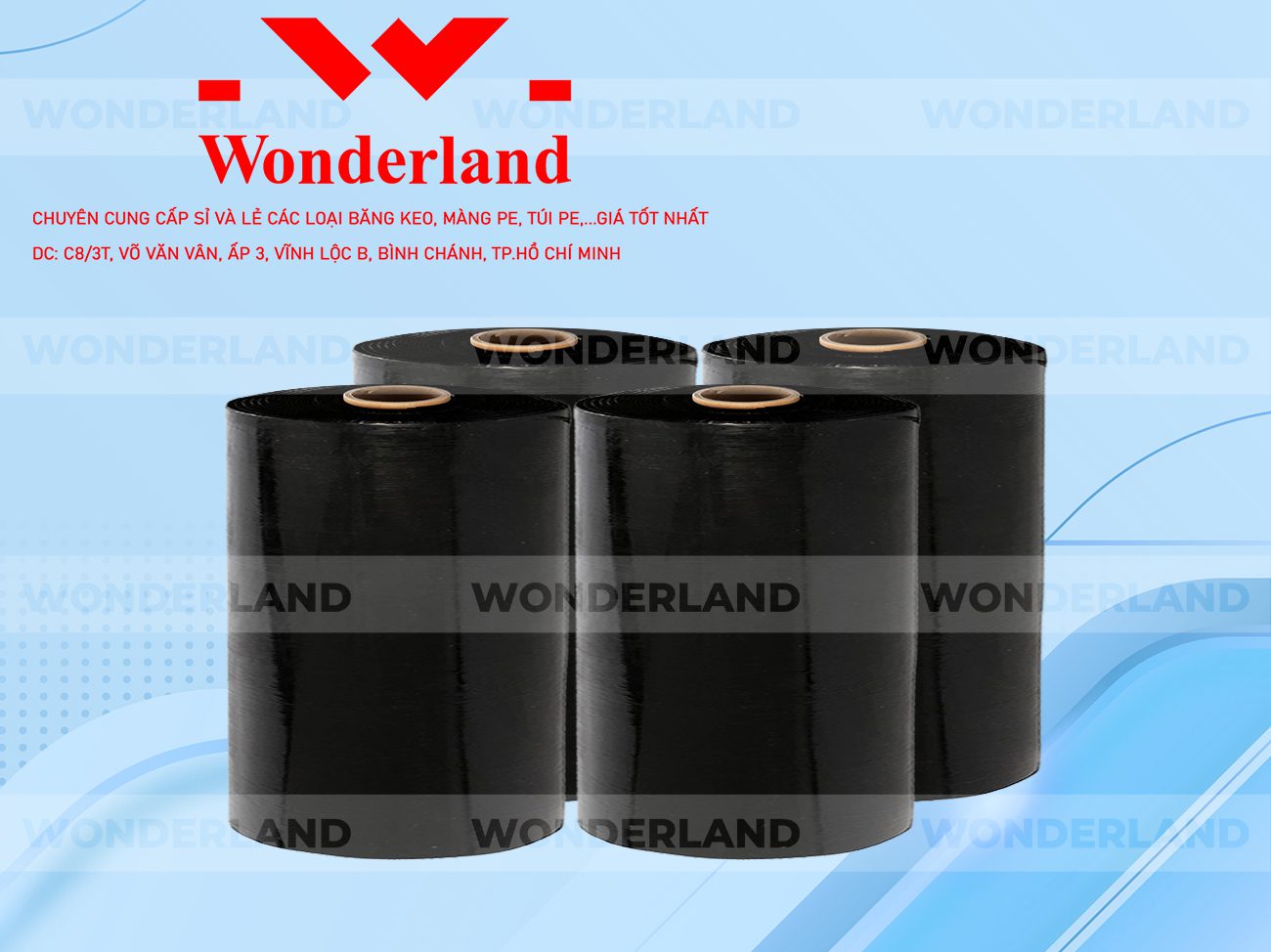 MÀNG PE ĐEN 16.6KG LÕI 1.2KG WONDERLAND GIÁ TỐT