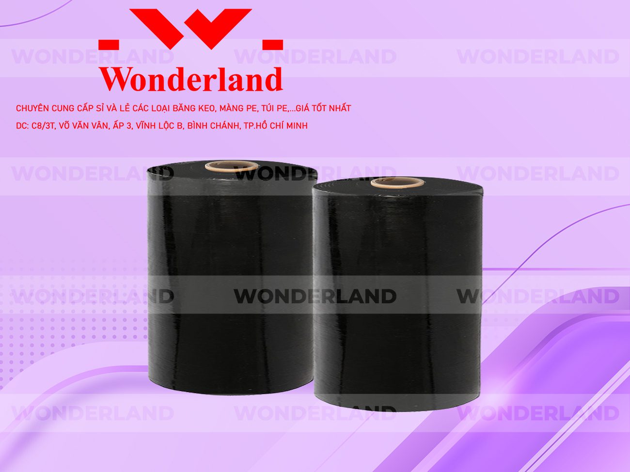 MÀNG PE ĐEN 16.7KG LÕI 1.2KG WONDERLAND CHẤT LƯỢNG TỐT NHẤT