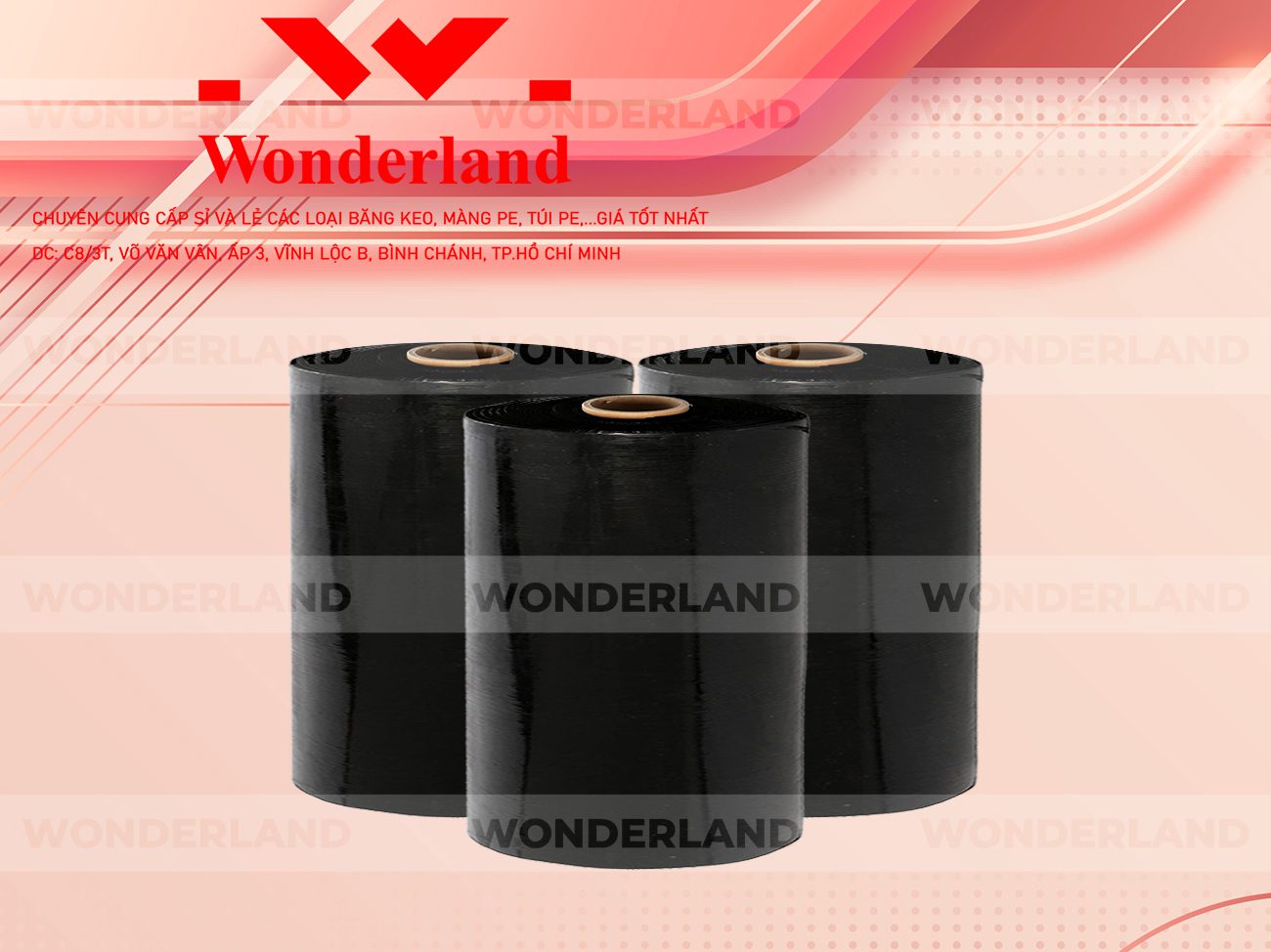 MÀNG PE ĐEN 16.9KG LÕI 1.2KG WONDERLAND GIÁ TỐT