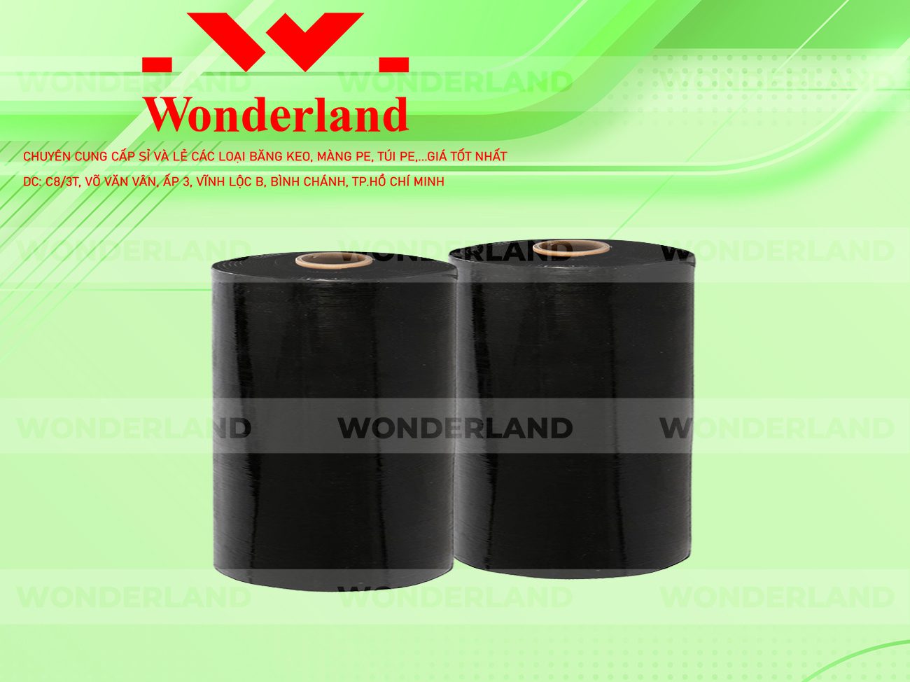 MÀNG PE ĐEN 17.1KG LÕI 1.2KG WONDERLAND CHẤT LƯỢNG TỐT NHẤT
