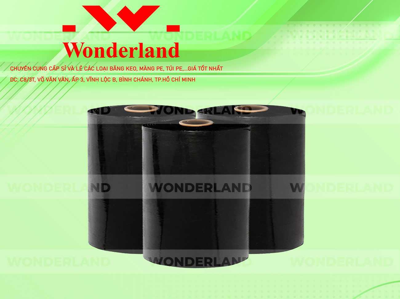 MÀNG PE ĐEN 17.1KG LÕI 1.2KG WONDERLAND GIÁ TỐT