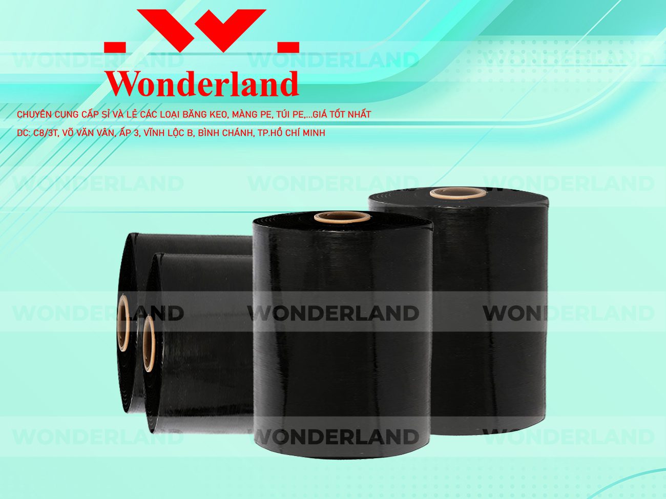 MÀNG PE ĐEN 17.2KG LÕI 1.2KG WONDERLAND GIÁ TỐT