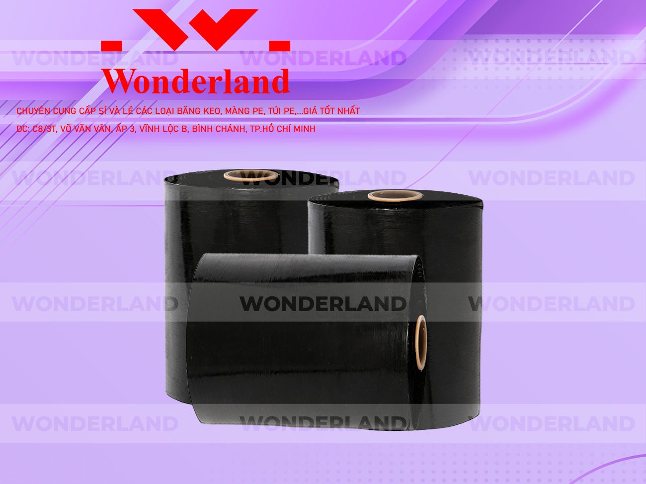 MÀNG PE ĐEN 17.3KG LÕI 1.2KG WONDERLAND GIÁ TỐT
