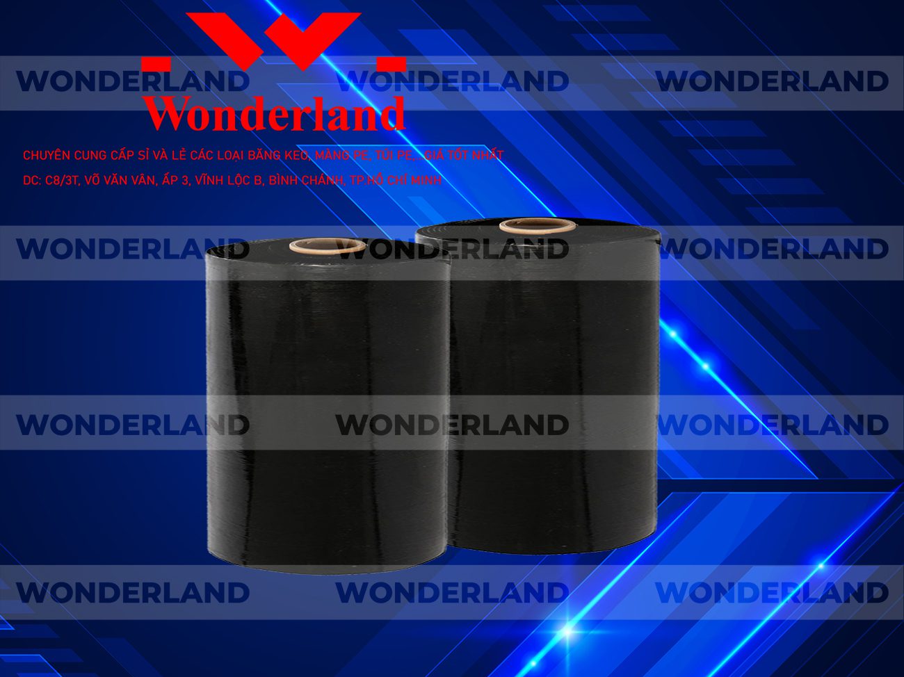 MÀNG PE ĐEN 17.4KG LÕI 1.2KG WONDERLAND CHẤT LƯỢNG TỐT NHẤT