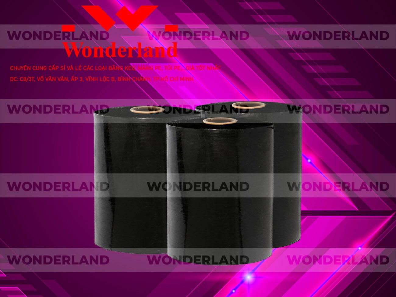 MÀNG PE ĐEN 17.6KG LÕI 1.2KG WONDERLAND GIÁ TỐT