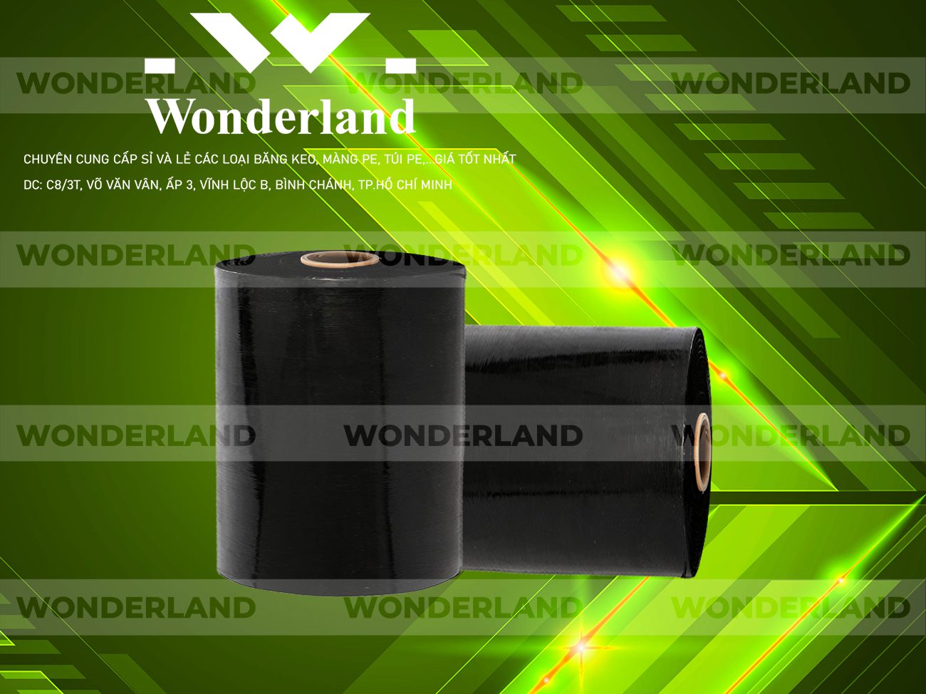 MÀNG PE ĐEN 17.9KG LÕI 1.2KG WONDERLAND CHẤT LƯỢNG TỐT NHẤT