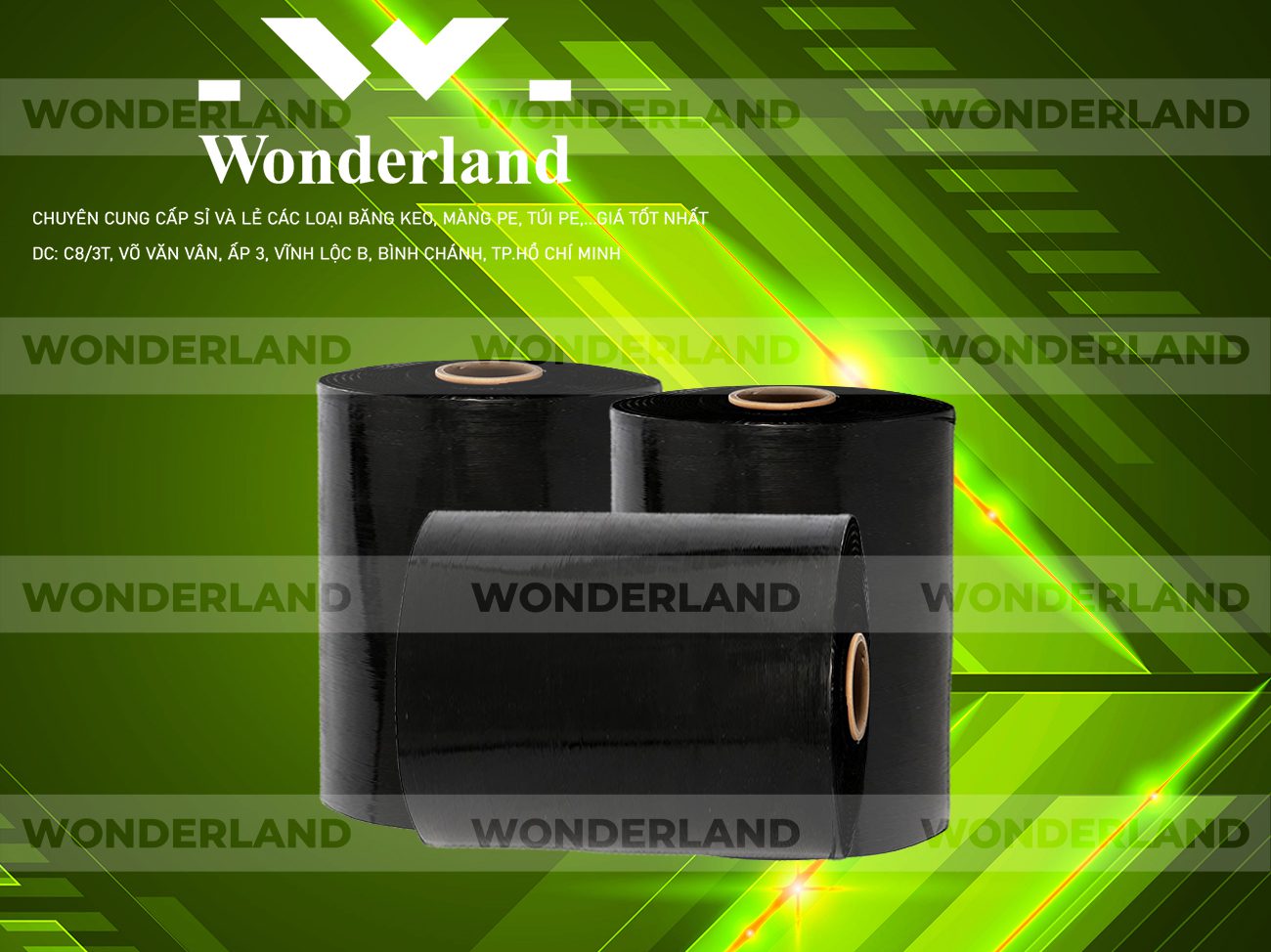 MÀNG PE ĐEN 17.9KG LÕI 1.2KG WONDERLAND GIÁ TỐT