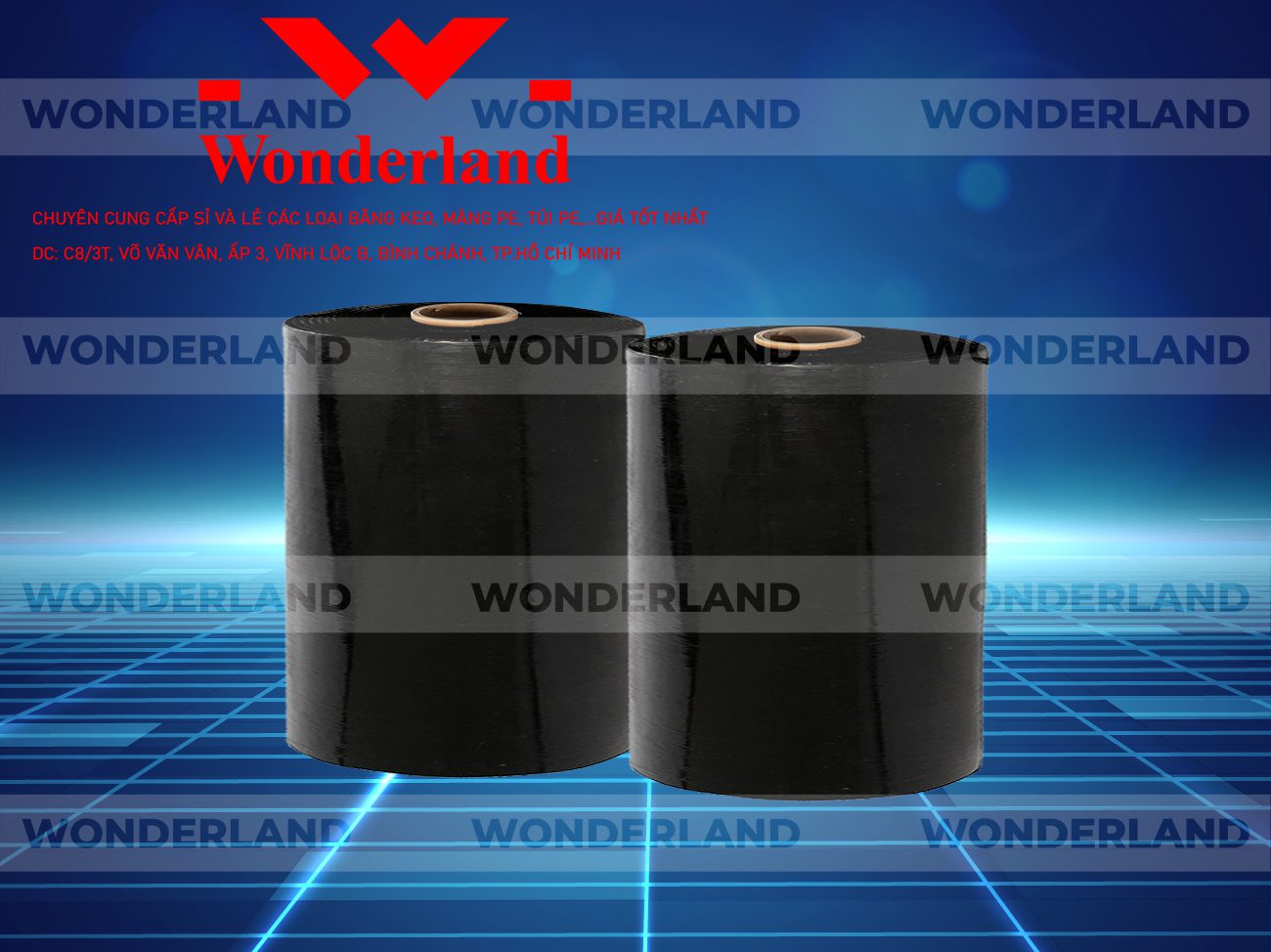 MÀNG PE ĐEN 18.2KG LÕI 1.2KG WONDERLAND CHẤT LƯỢNG TỐT NHẤT