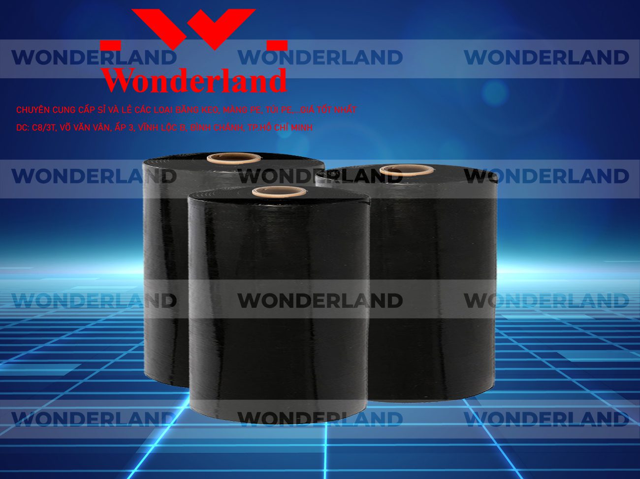MÀNG PE ĐEN 18.2KG LÕI 1.2KG WONDERLAND GIÁ TỐT