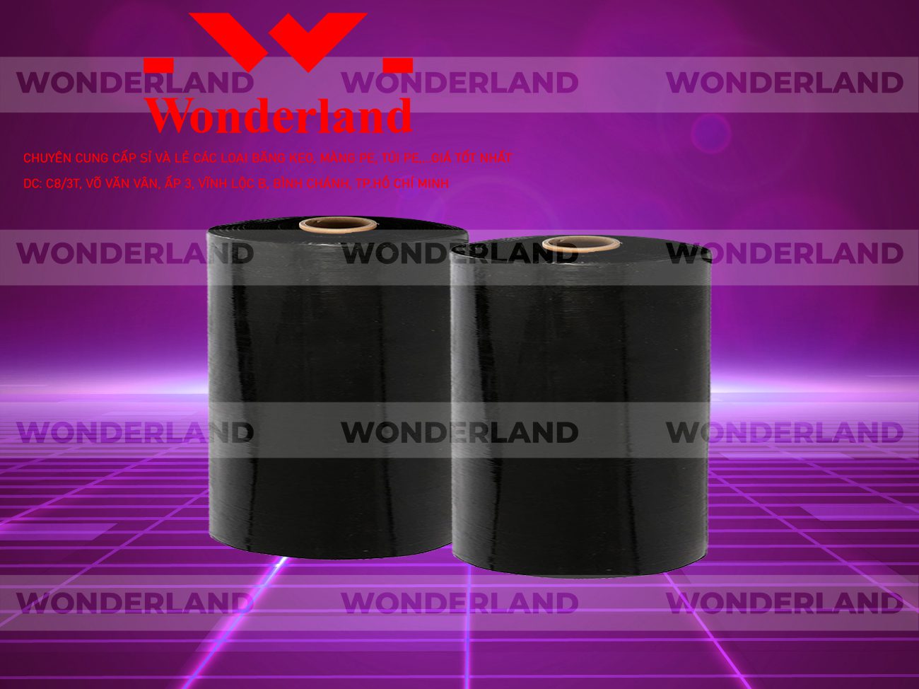 MÀNG PE ĐEN 18.3KG LÕI 1.2KG WONDERLAND CHẤT LƯỢNG TỐT NHẤT