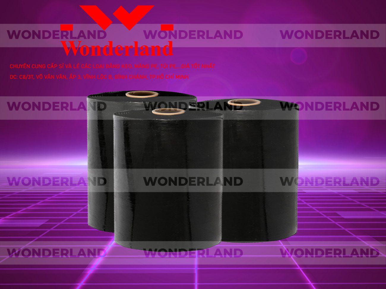 MÀNG PE ĐEN 18.3KG LÕI 1.2KG WONDERLAND GIÁ TỐT