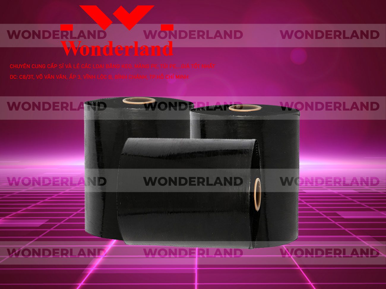 MÀNG PE ĐEN 18.4KG LÕI 1.2KG WONDERLAND GIÁ TỐT