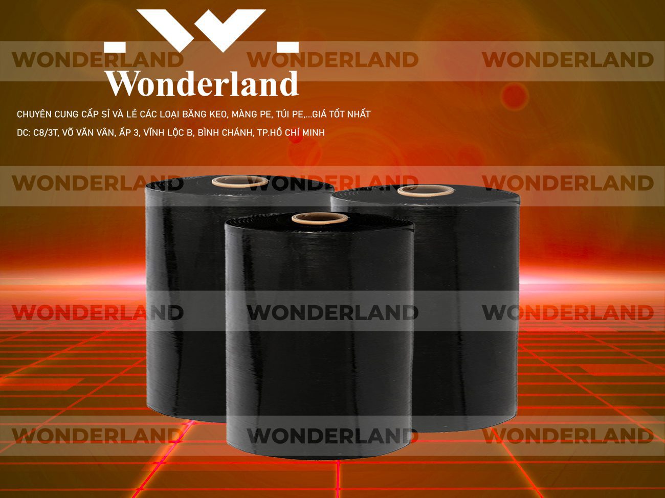 MÀNG PE ĐEN 18.5KG LÕI 1.2KG WONDERLAND GIÁ TỐT