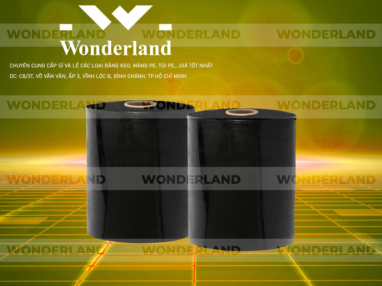 MÀNG PE ĐEN 18.6KG LÕI 1.2KG WONDERLAND CHẤT LƯỢNG TỐT NHẤT
