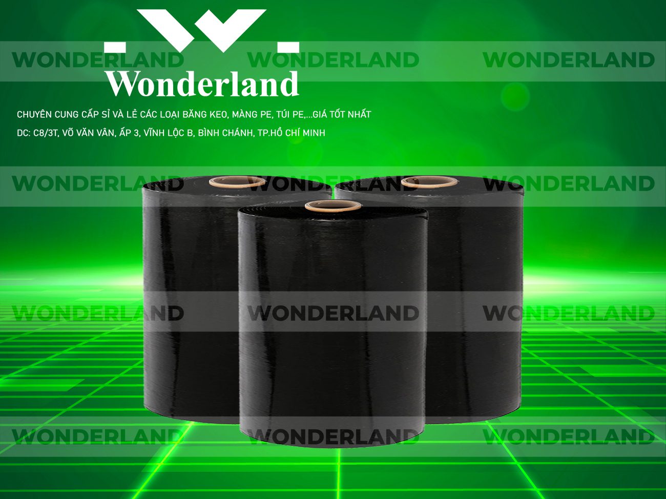 MÀNG PE ĐEN 18.7KG LÕI 1.2KG WONDERLAND CHẤT LƯỢNG TỐT NHẤT