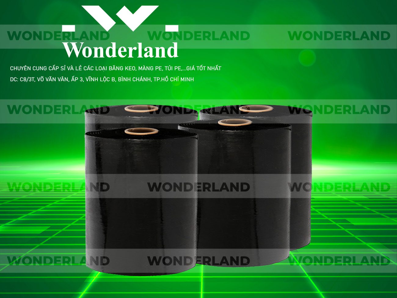 MÀNG PE ĐEN 18.7KG LÕI 1.2KG WONDERLAND GIÁ TỐT