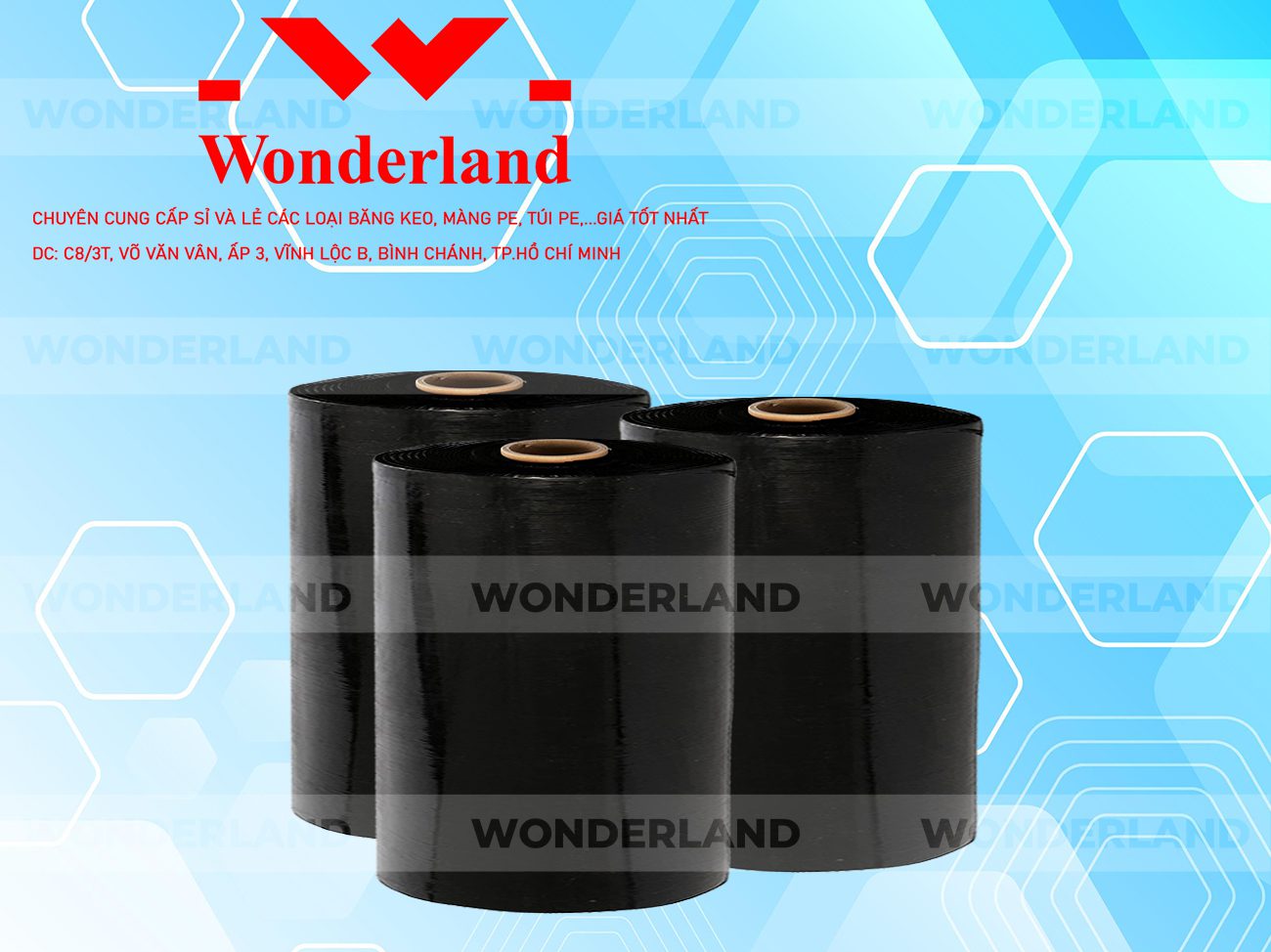 MÀNG PE ĐEN 18.8KG LÕI 1.2KG WONDERLAND CHẤT LƯỢNG TỐT NHẤT