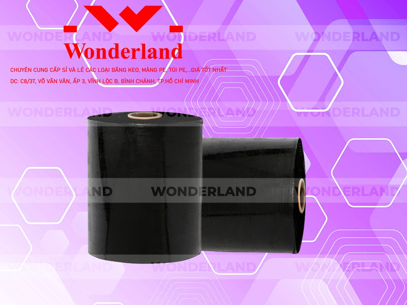 MÀNG PE ĐEN 18.9KG LÕI 1.2KG WONDERLAND CHẤT LƯỢNG TỐT NHẤT