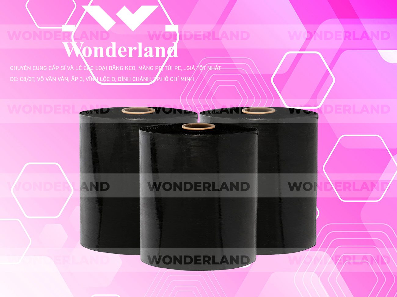 MÀNG PE ĐEN 19.0KG LÕI 1.2KG WONDERLAND GIÁ TỐT