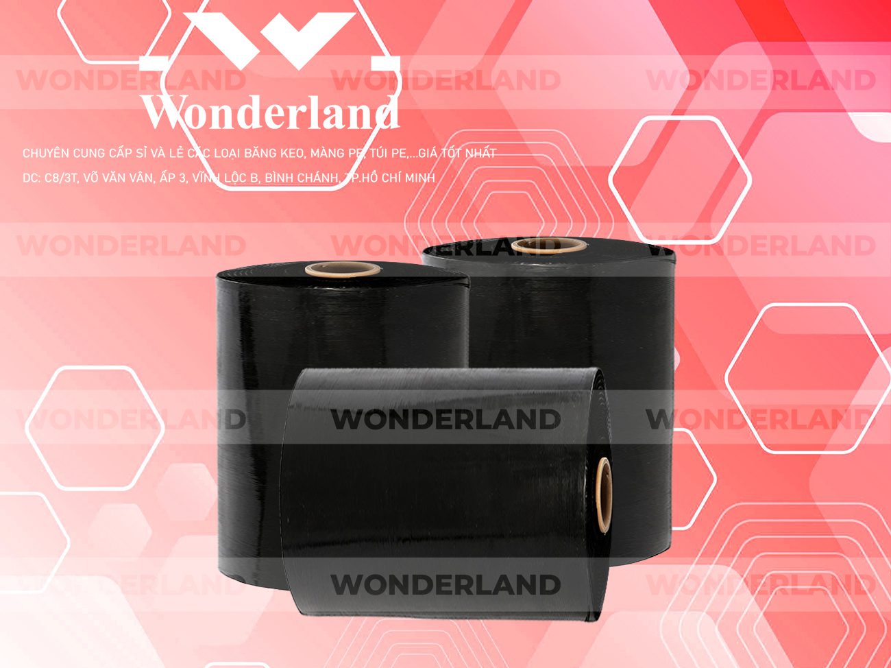 MÀNG PE ĐEN 19.1KG LÕI 1.2KG WONDERLAND CHẤT LƯỢNG TỐT NHẤT