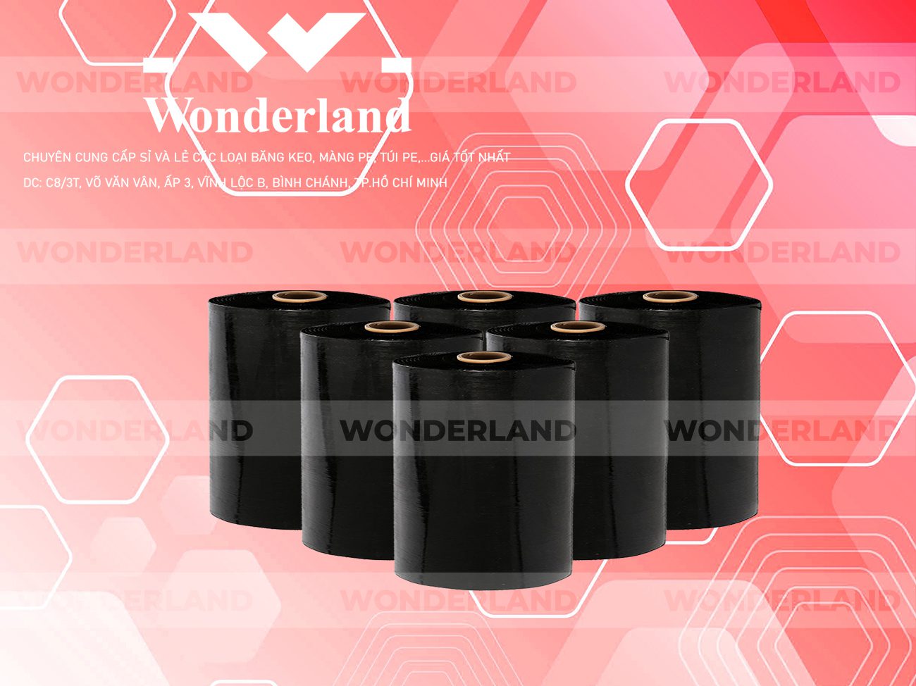 MÀNG PE ĐEN 19.1KG LÕI 1.2KG WONDERLAND GIÁ TỐT