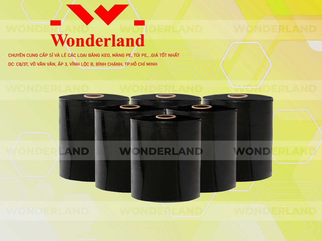 MÀNG PE ĐEN 19.2KG LÕI 1.2KG WONDERLAND GIÁ TỐT