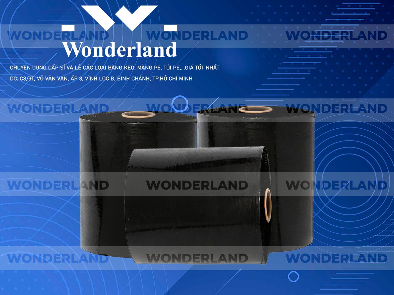 MÀNG PE ĐEN 19.4KG LÕI 1.2KG WONDERLAND GIÁ TỐT