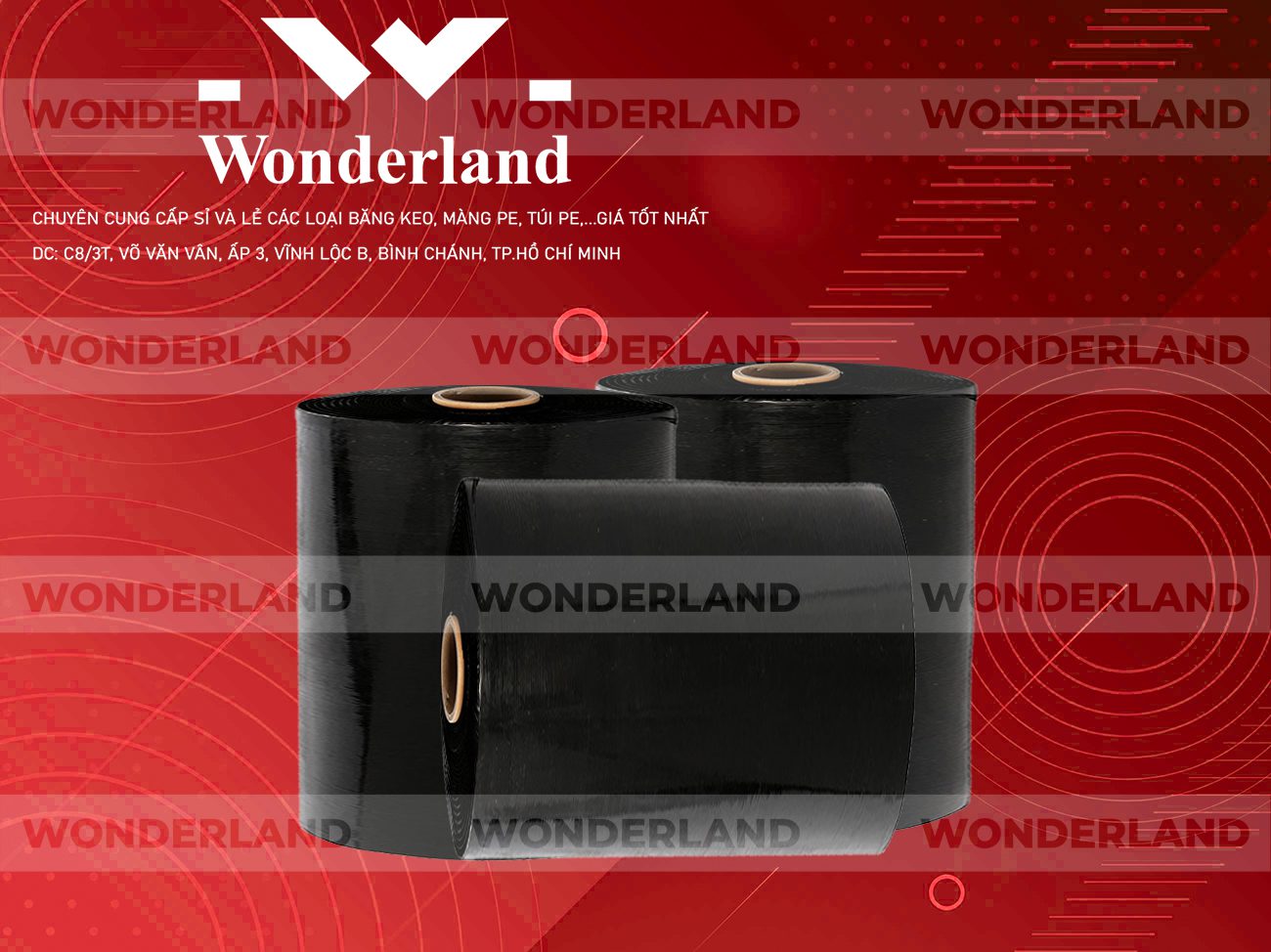 MÀNG PE ĐEN 19.6KG LÕI 1.2KG WONDERLAND GIÁ TỐT