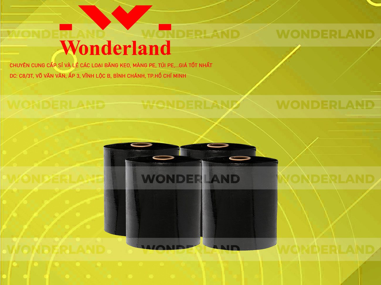 MÀNG PE ĐEN 19.7KG LÕI 1.2KG WONDERLAND GIÁ TỐT