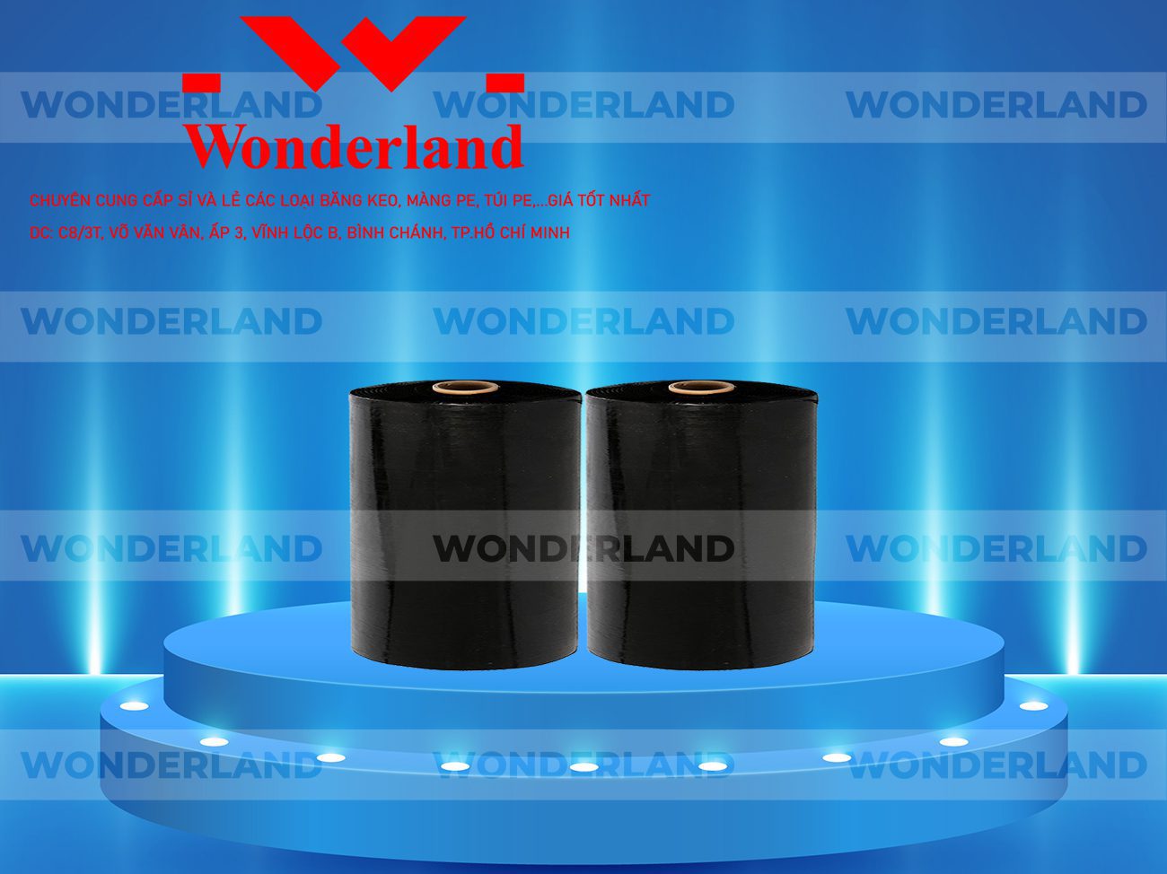 MÀNG PE ĐEN 19.8KG LÕI 1.2KG WONDERLAND CHẤT LƯỢNG TỐT NHẤT